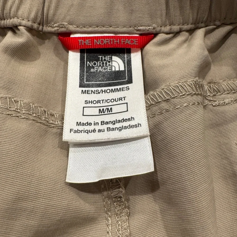The North Face Men Convertible Hiking Pants Khaki Tan Zip Off Cargo Belted 32x29